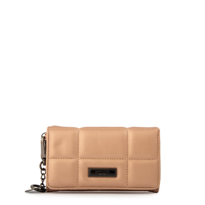 Billetera pequeña vania rosa metalico