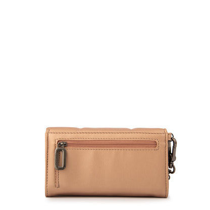 Billetera pequeña vania rosa metalico