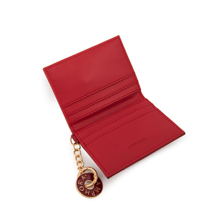 Tarjetero genova pequeña rojo