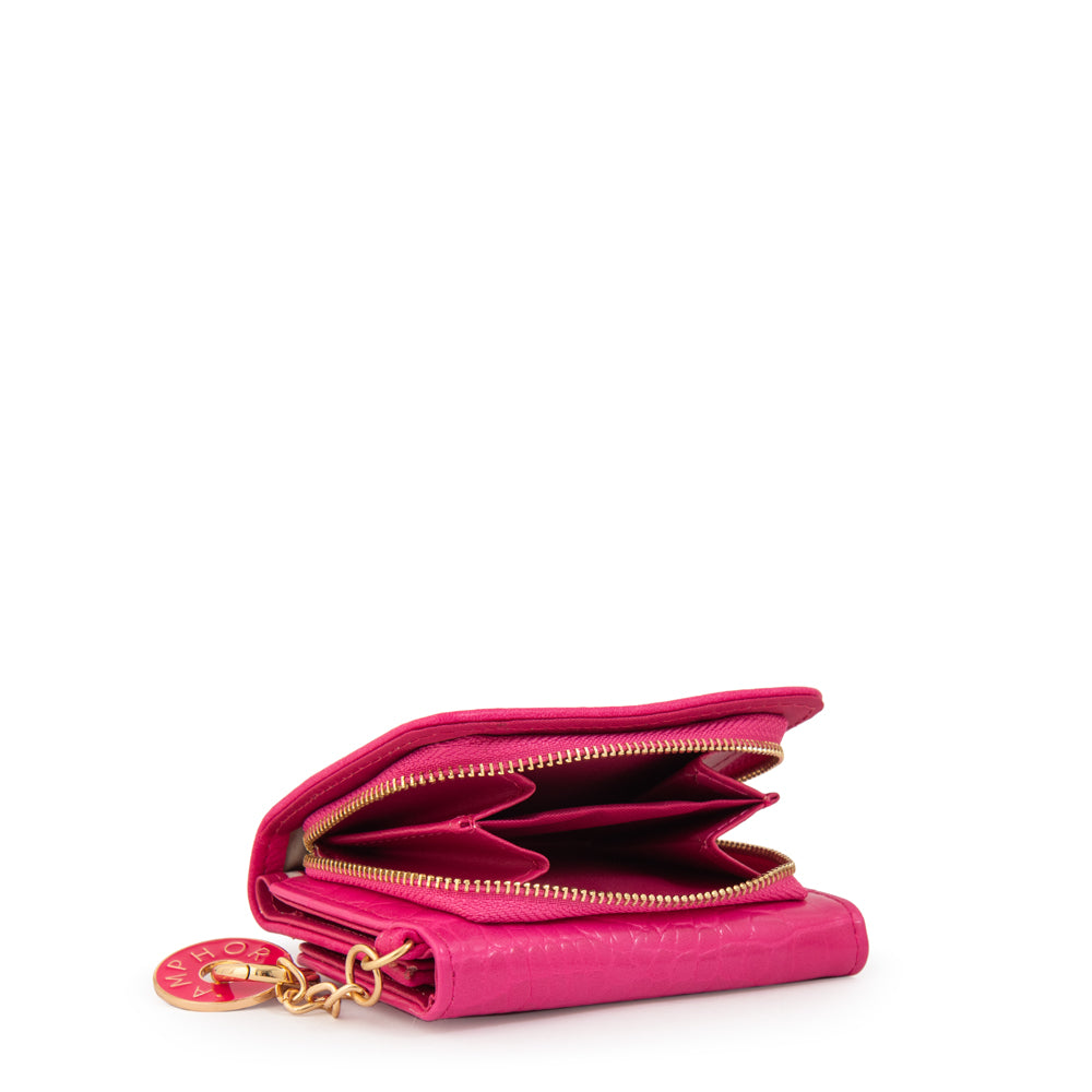 Billetera genova pequeña fucsia