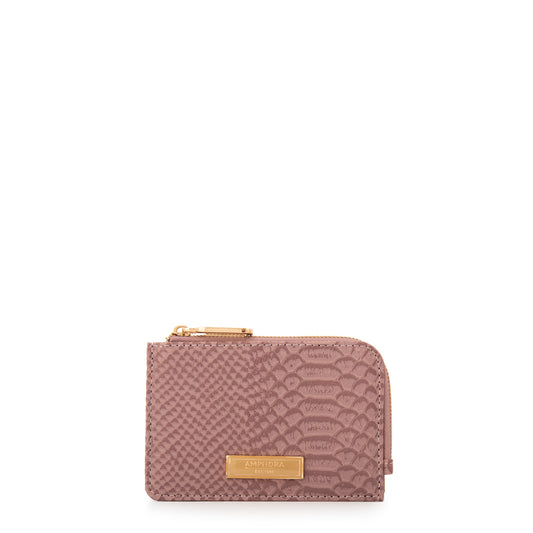 Tarjetero con ventana luisa pequeña rosa viejo