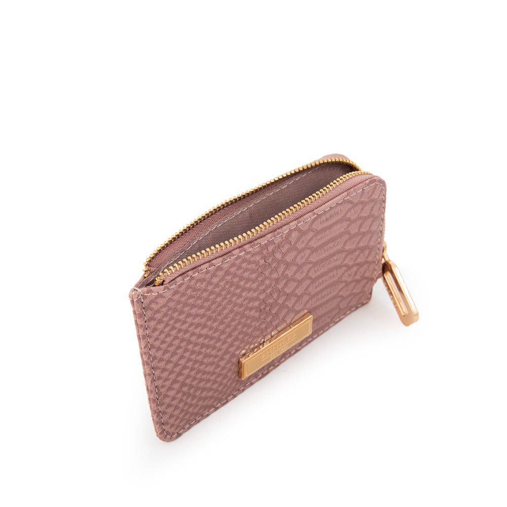 Tarjetero con ventana luisa pequeña rosa viejo