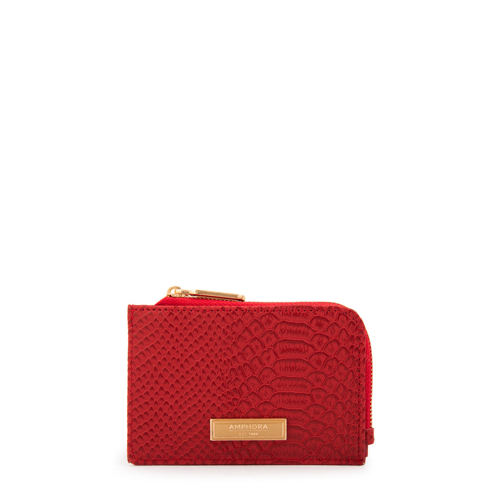 Monedero rectangular luisa pequeña rojo