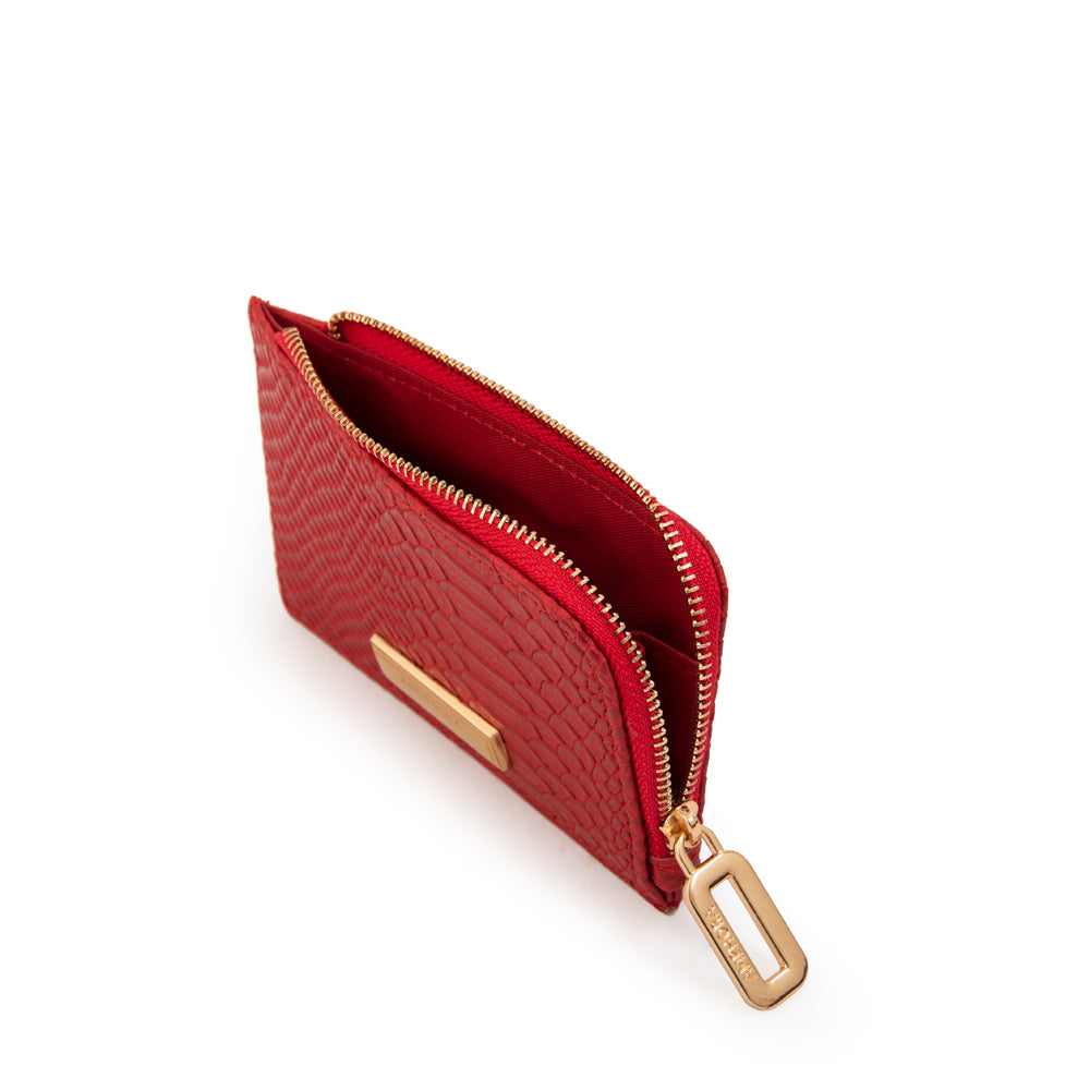 Monedero rectangular luisa pequeña rojo