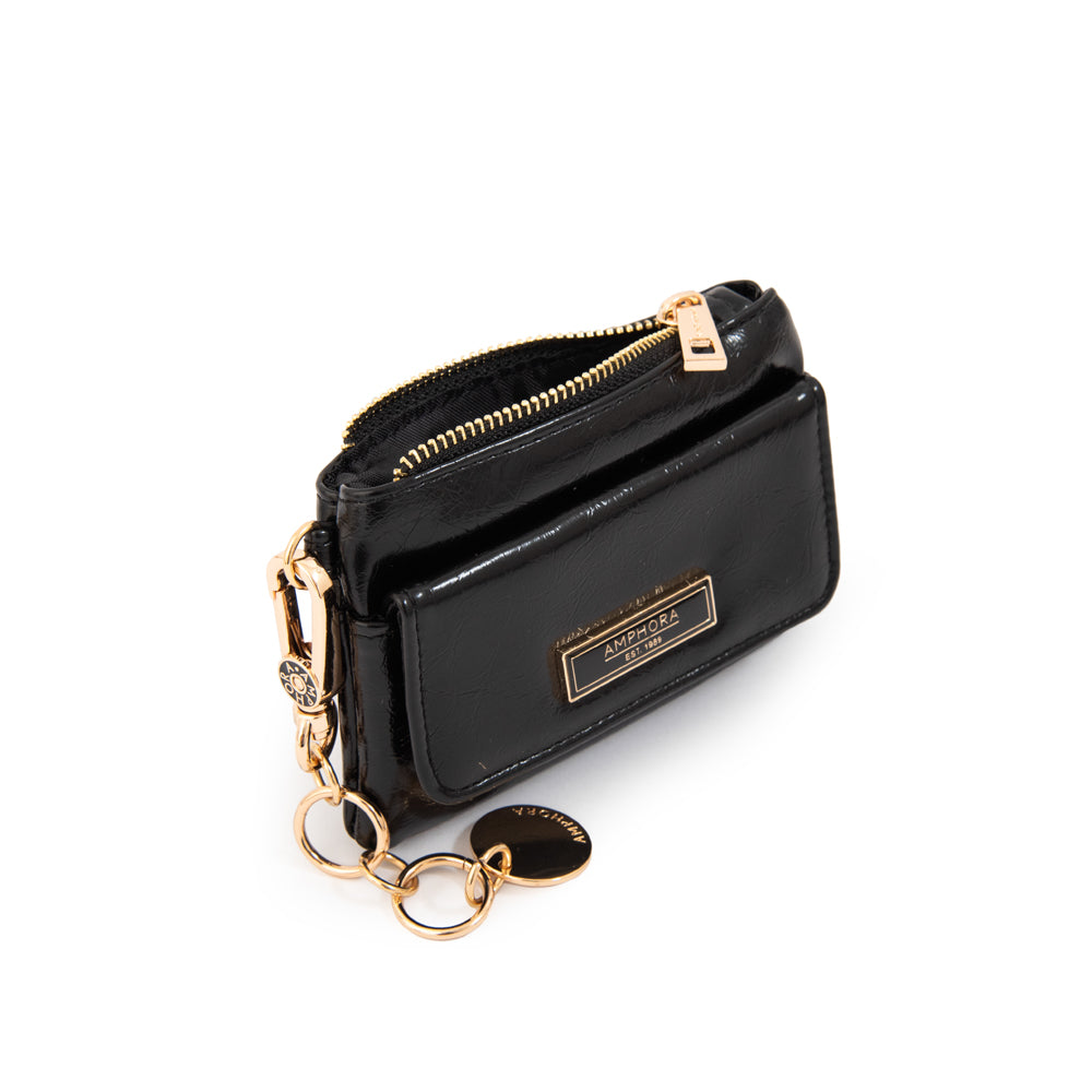 Monedero con bolsillo frontal arlet negro