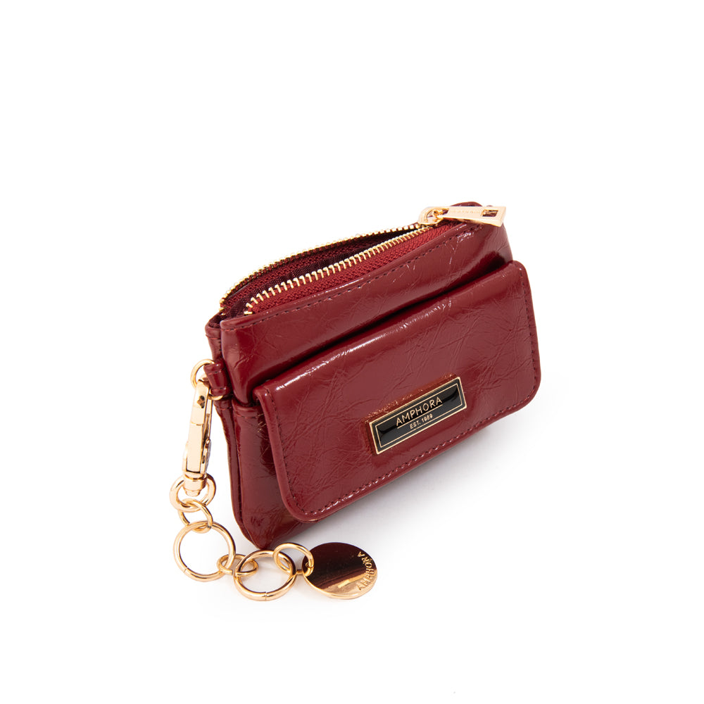 Monedero con bolsillo frontal arlet rojo oscuro