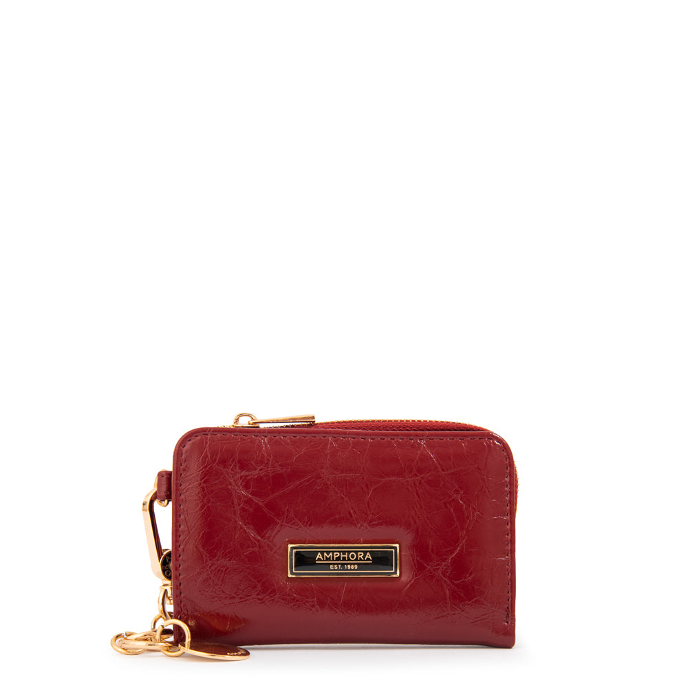 Billetera simple arlet pequeña rojo oscuro