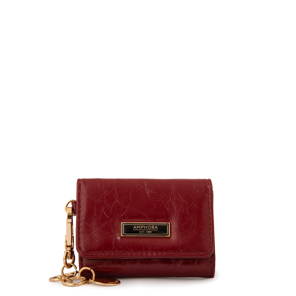 Billetera arlet pequeña rojo oscuro