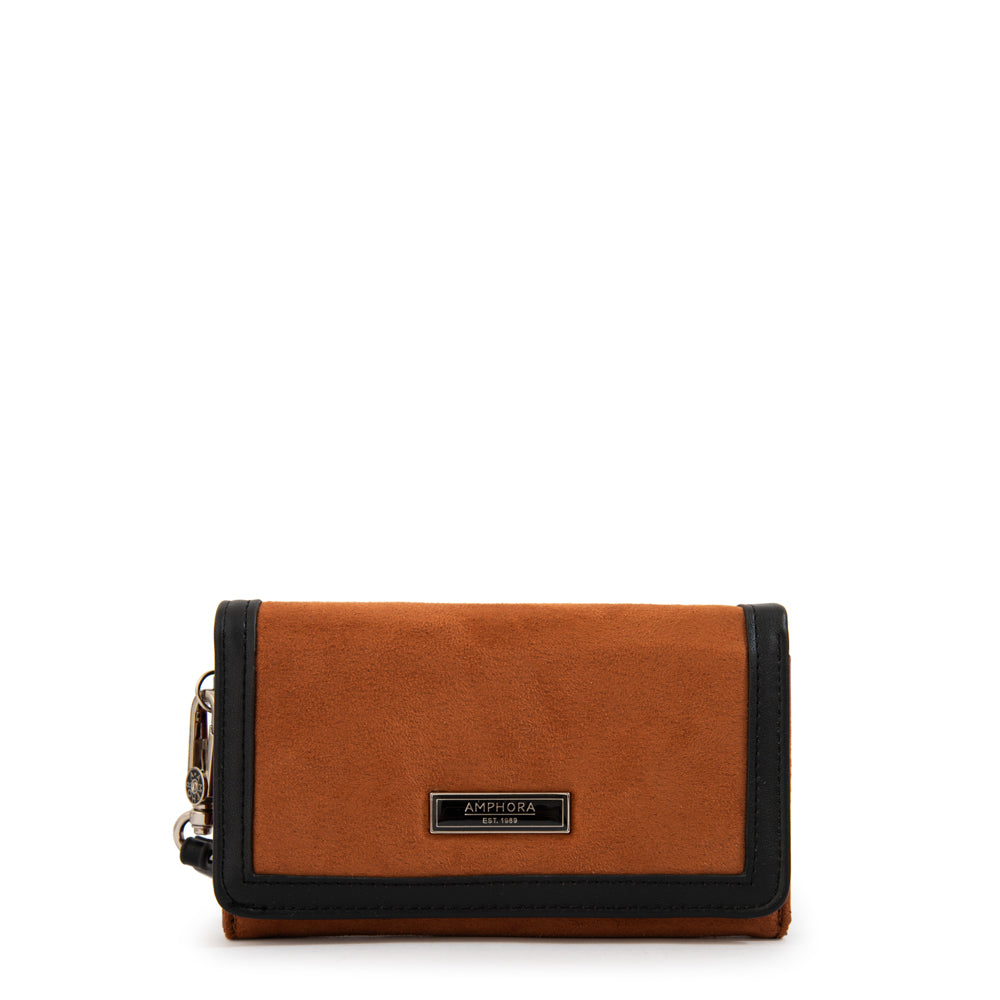 Billetera con bolsillo naira mediana café