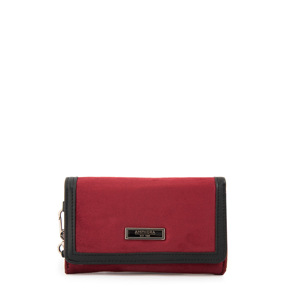 Billetera con bolsillo naira mediana rojo