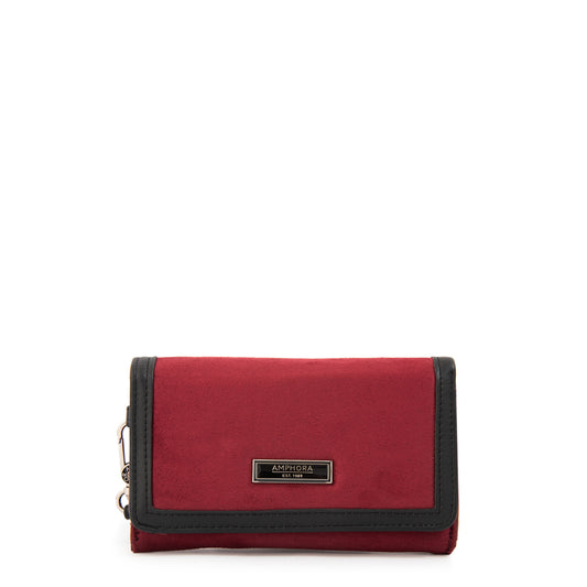 Billetera con bolsillo naira mediana rojo