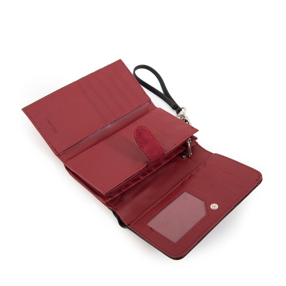 Billetera con bolsillo naira mediana rojo