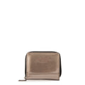 Billetera con monedero interior dara pequeña plateado oscuro