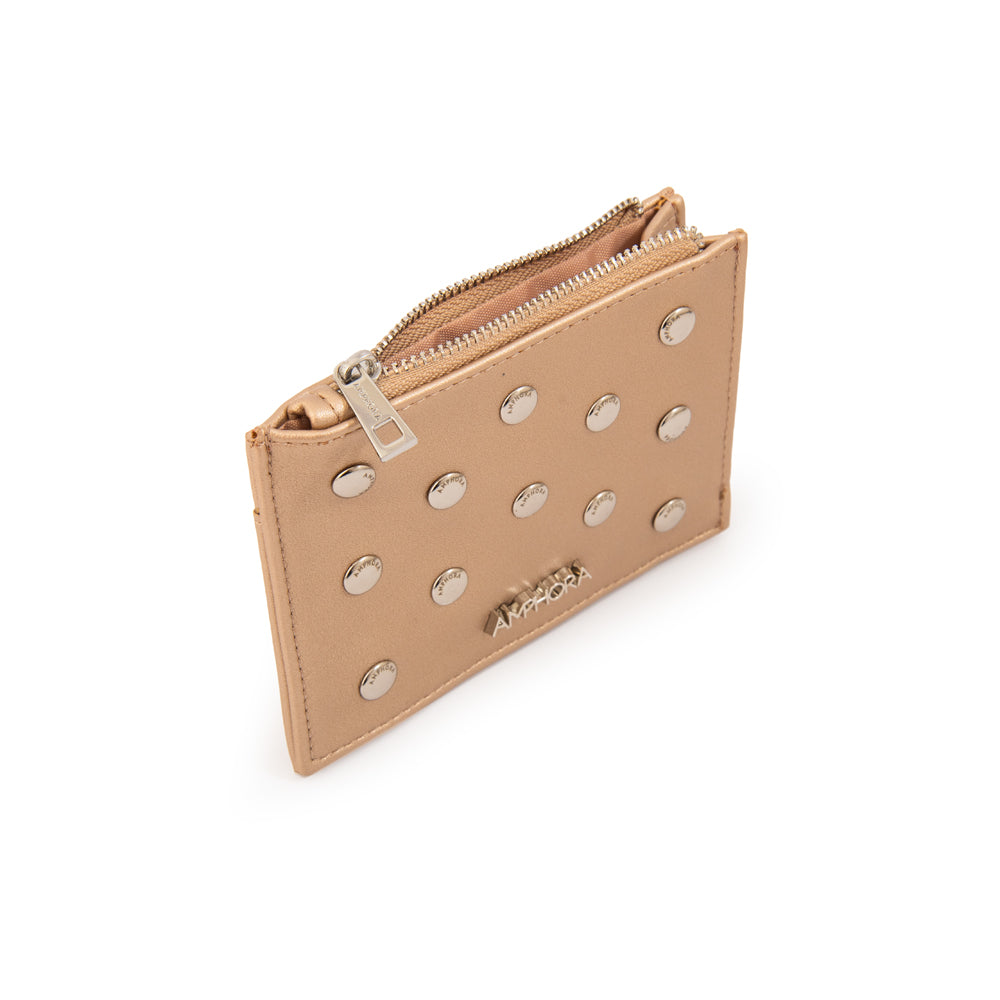 Monedero rectangular zulema plateado oscuro