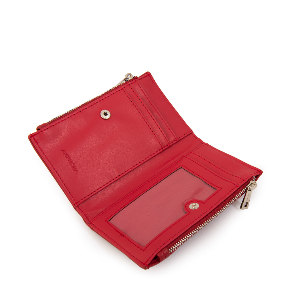 Billetera doble zulema mediana rojo