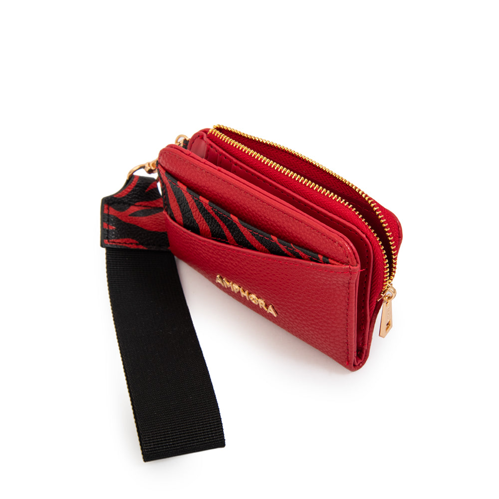 Billetera simple anira pequeña rojo