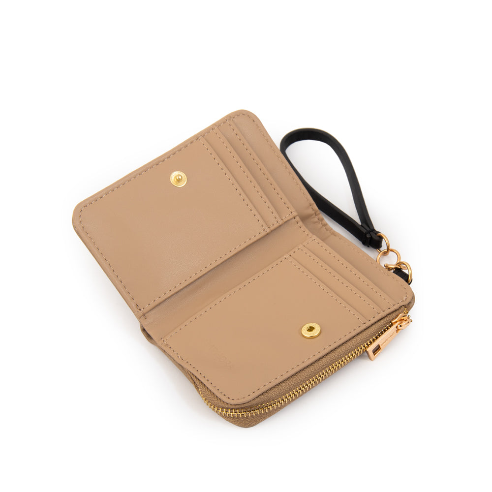 Billetera simple samay pequeña beige