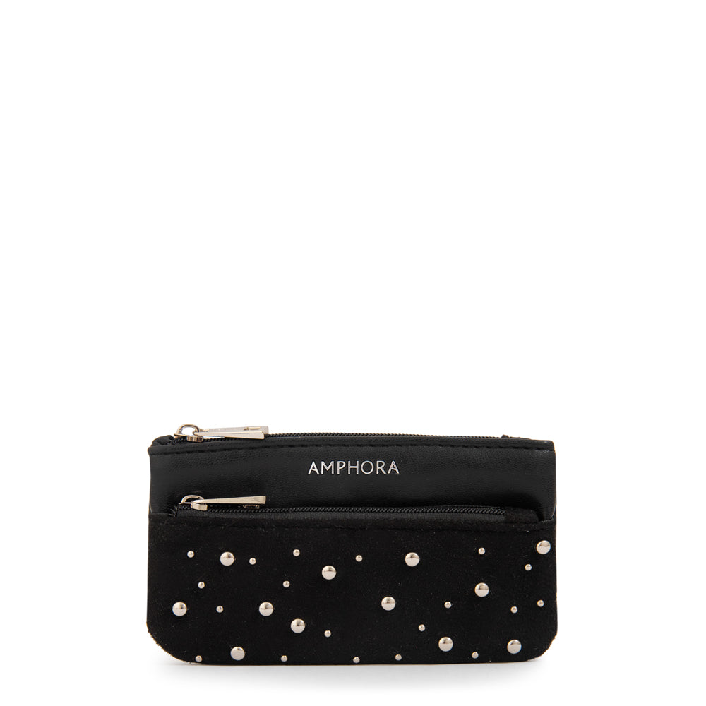 Monedero doble bolsillo tanit negro