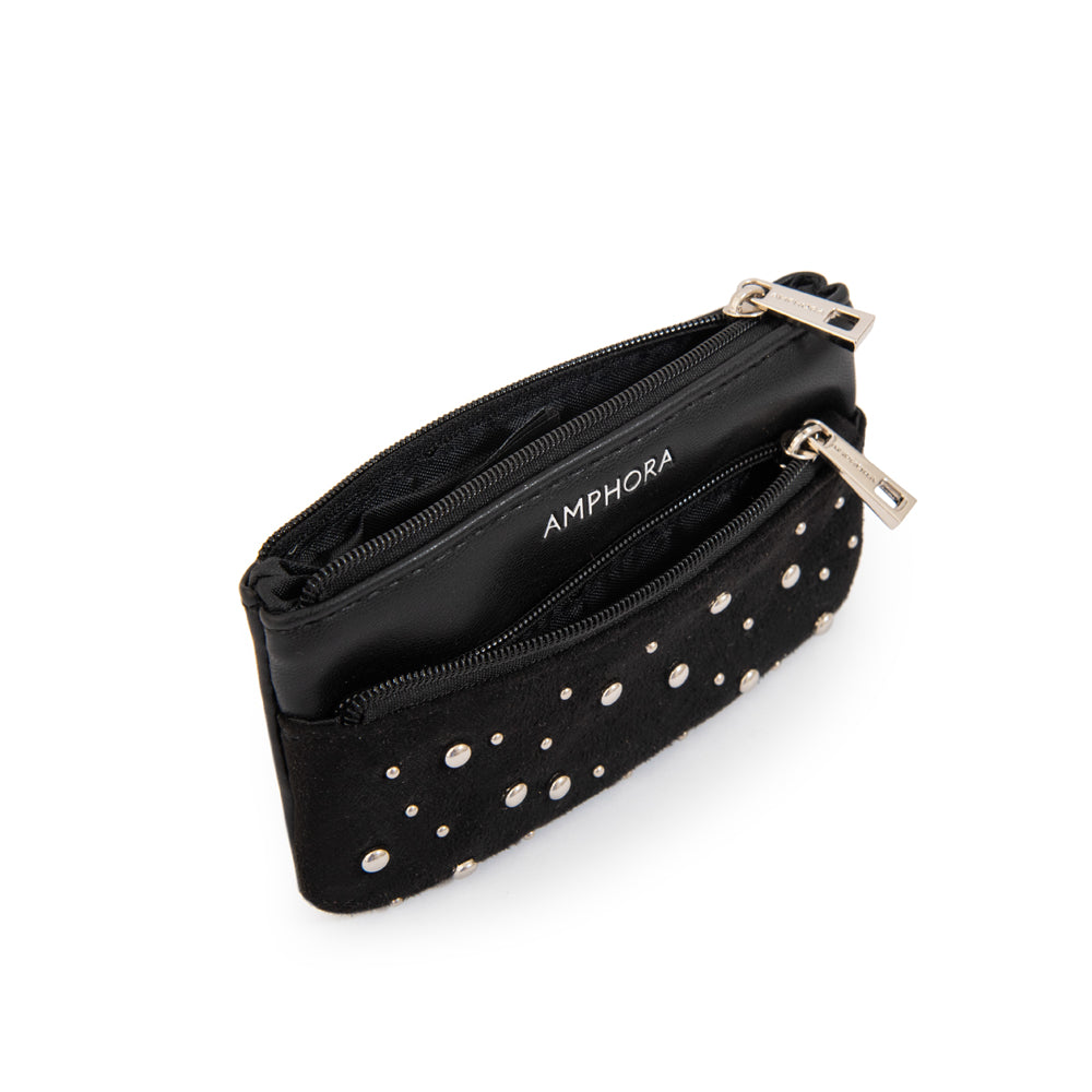 Monedero doble bolsillo tanit negro