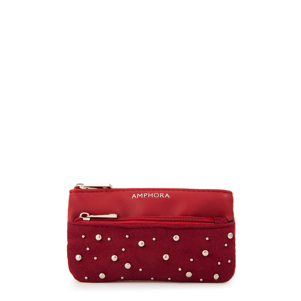 Monedero doble bolsillo tanit rojo