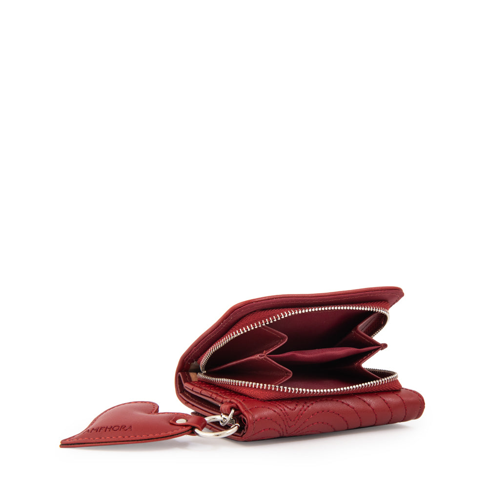 Billetera cuore pequeña rojo