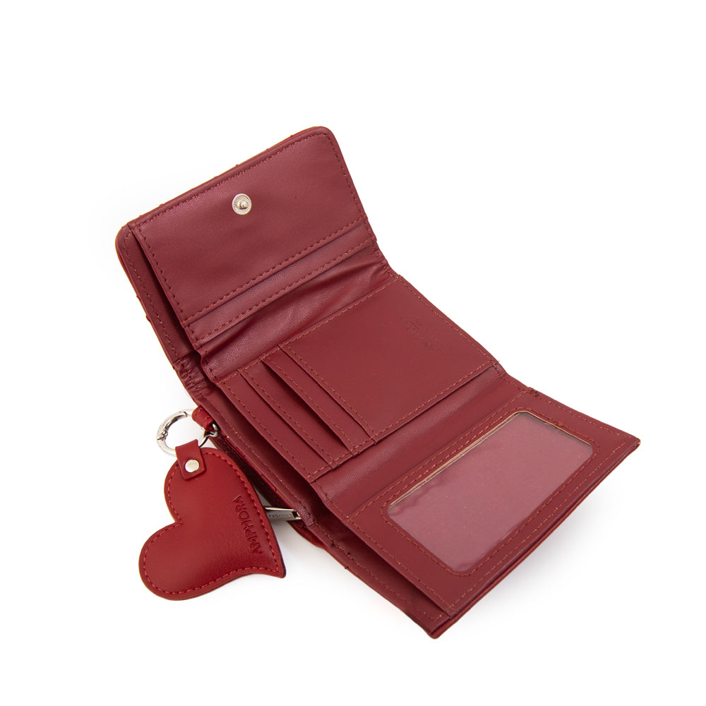 Billetera cuore pequeña rojo