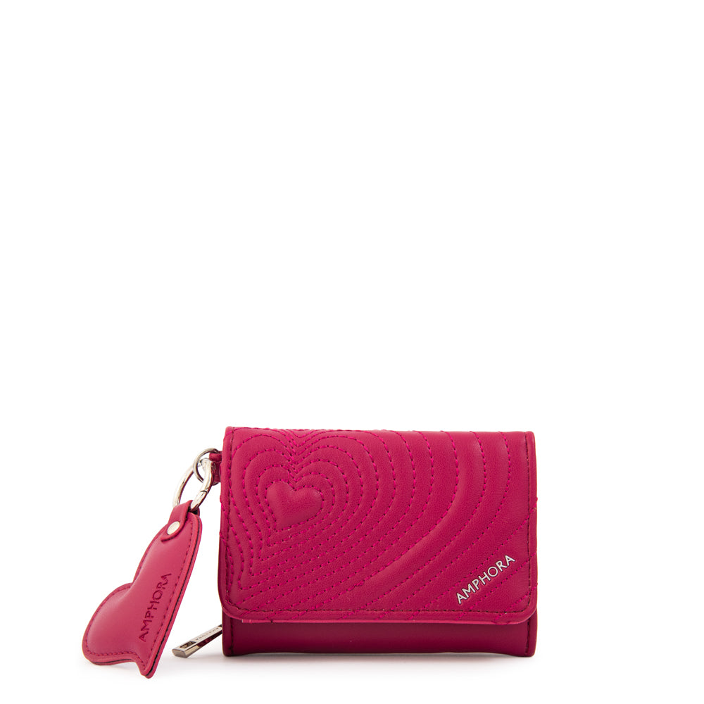Billetera cuore pequeña fucsia