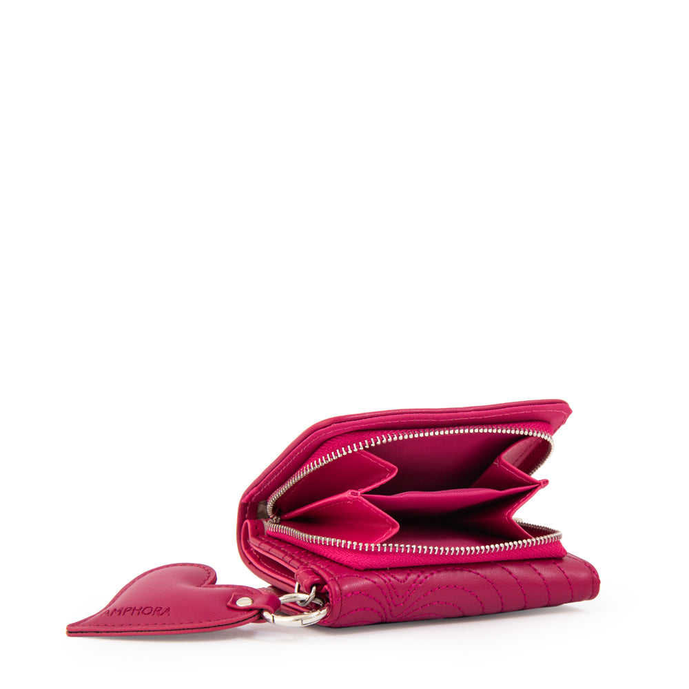 Billetera cuore pequeña fucsia