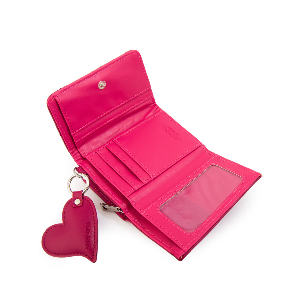 Billetera cuore pequeña fucsia