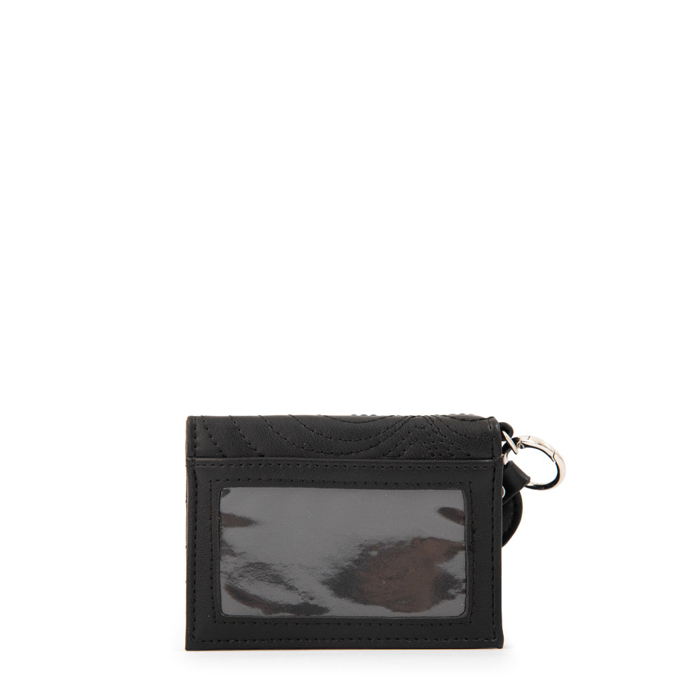 Billetera con ventana exterior cuore negro