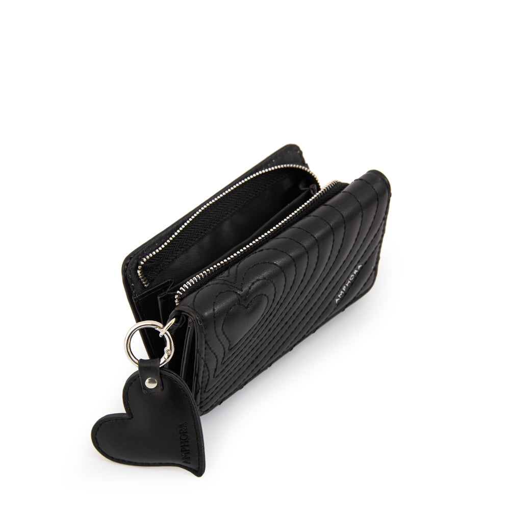 Billetera cuore mediana negro