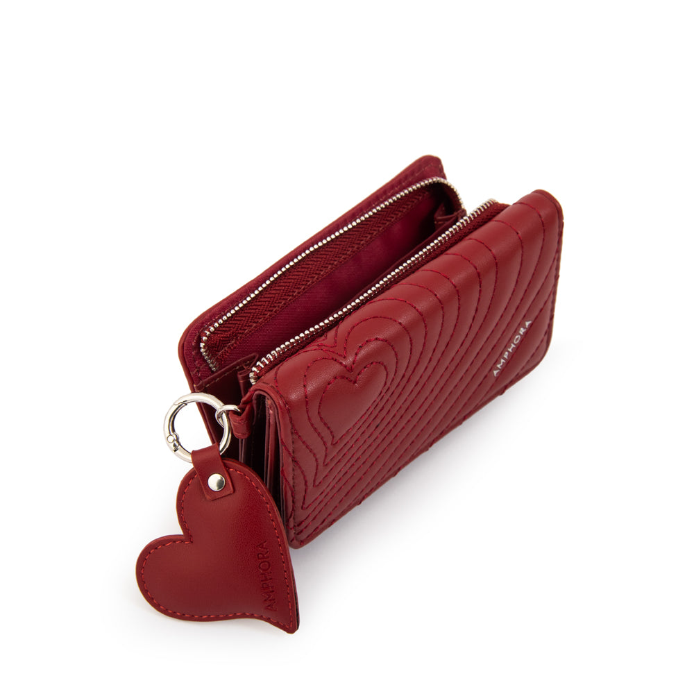 Billetera cuore mediana rojo