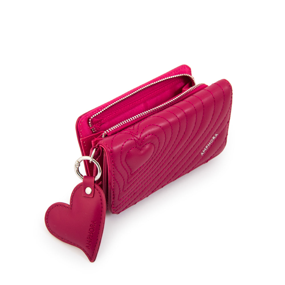 Billetera cuore mediana fucsia