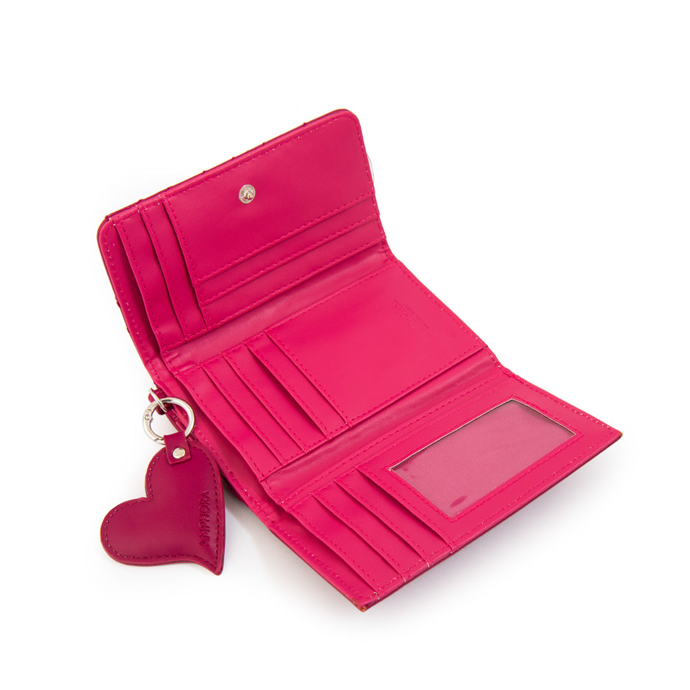 Billetera cuore mediana fucsia