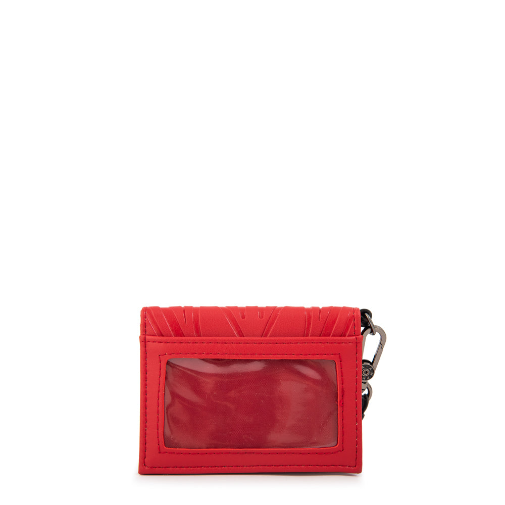 Billetera con ventana exterior lorena rojo