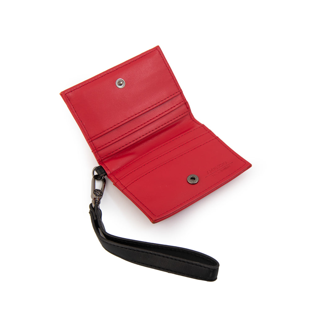 Billetera con ventana exterior lorena rojo