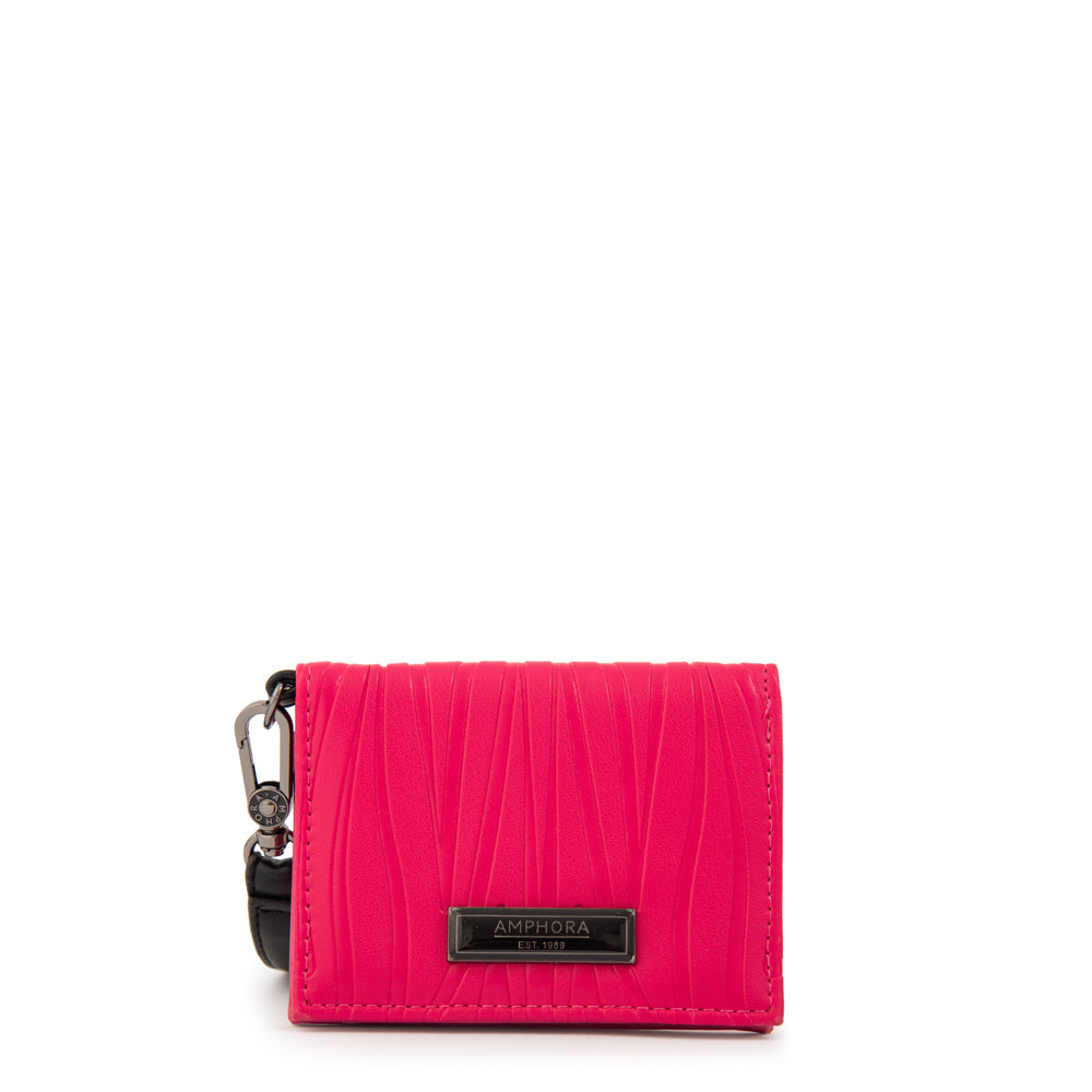 Billetera con ventana exterior lorena fucsia