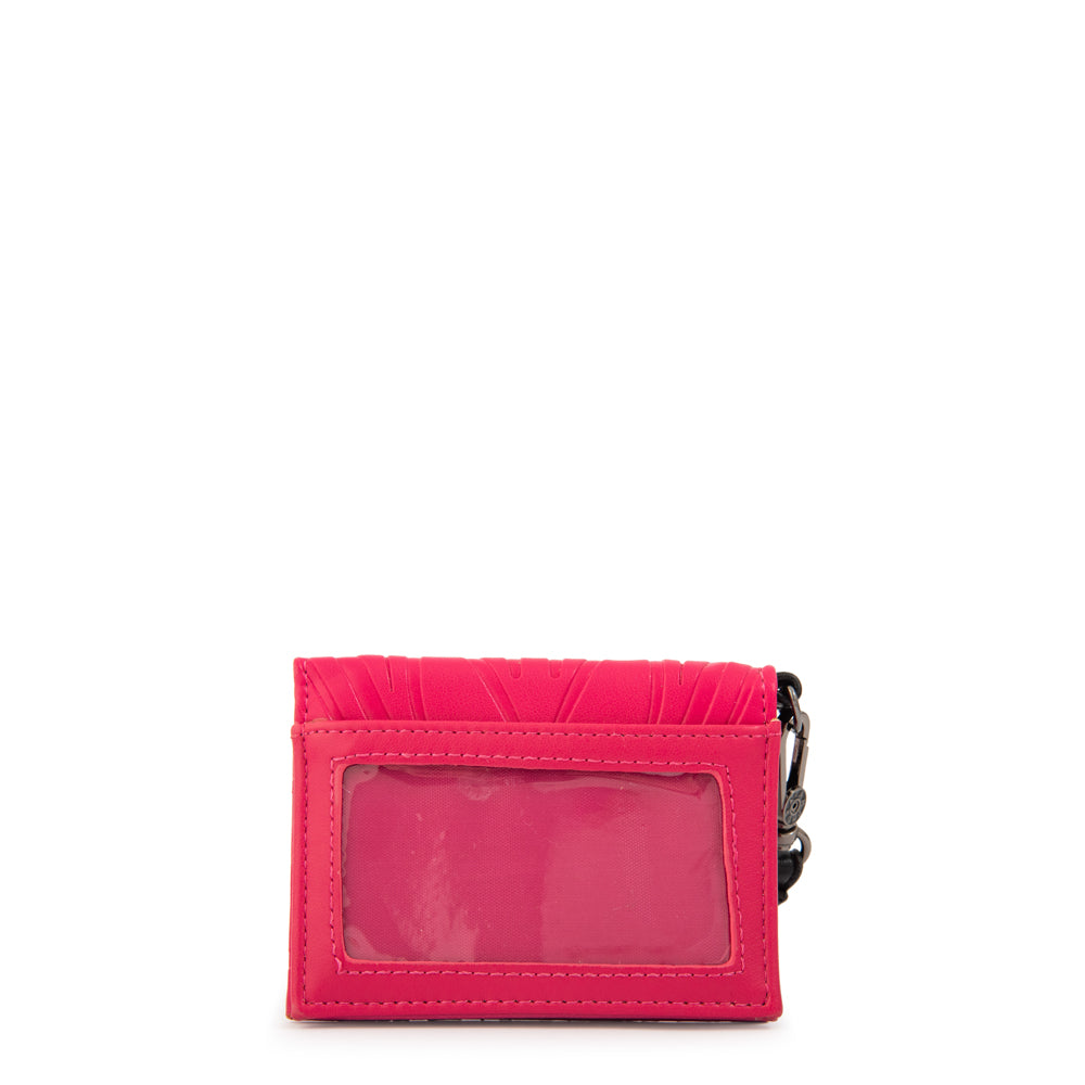 Billetera con ventana exterior lorena fucsia