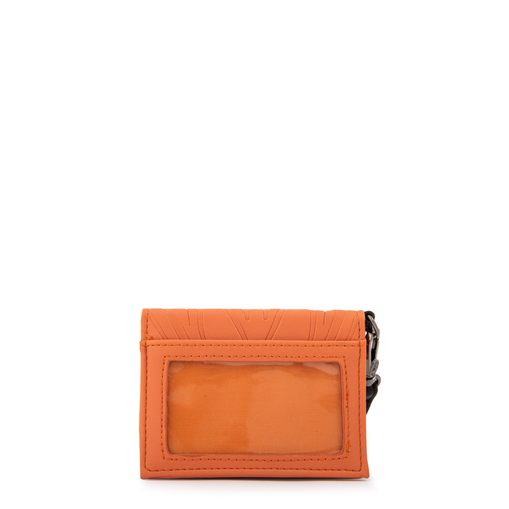 Billetera con ventana exterior lorena naranja