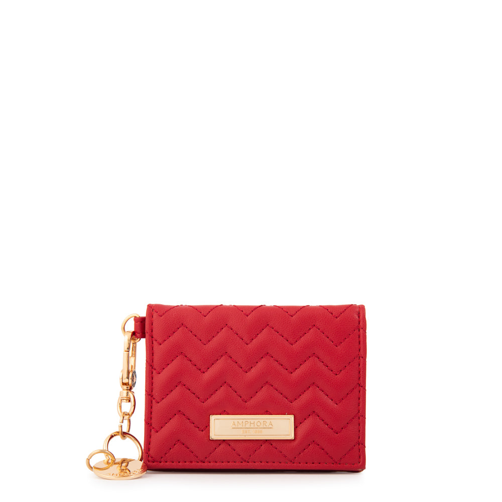 Billetera con ventana exterior kirk rojo