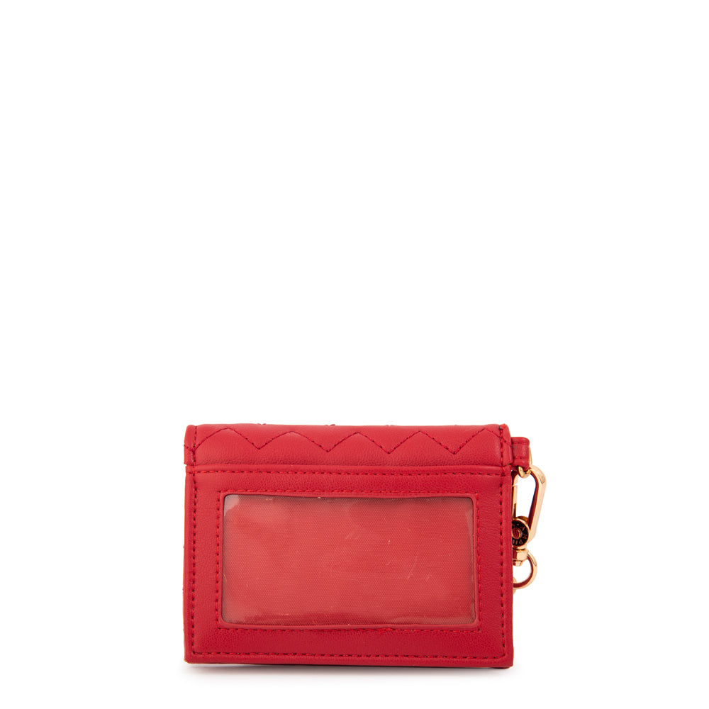 Billetera con ventana exterior kirk rojo