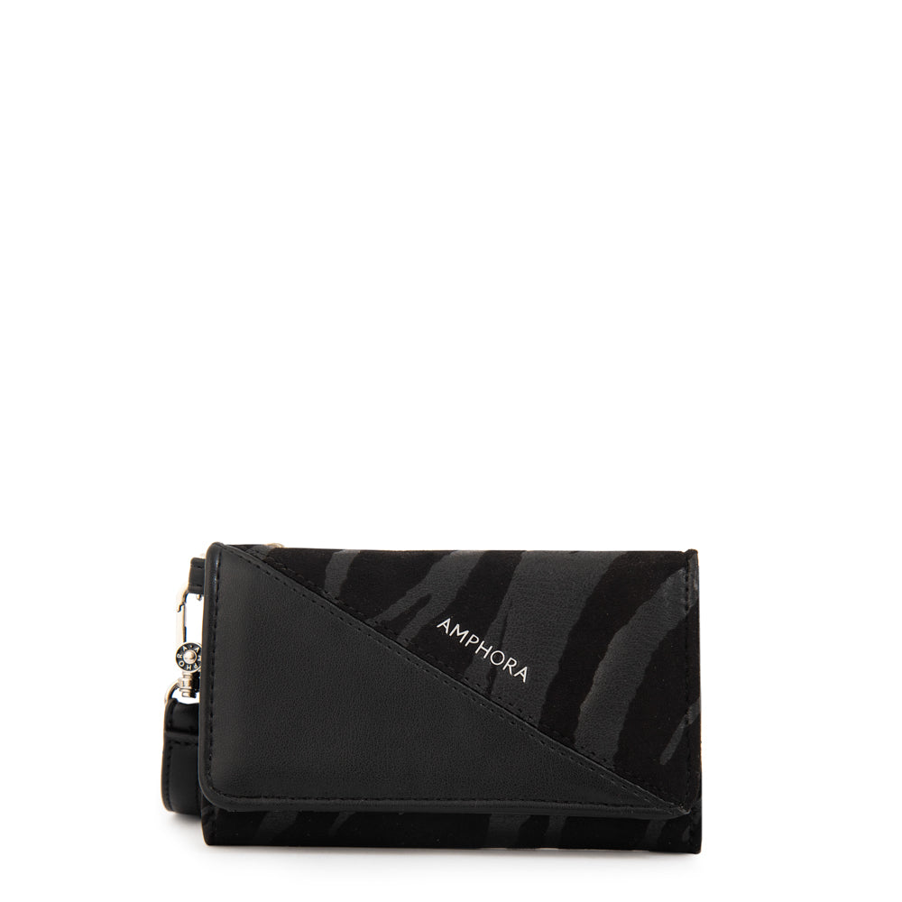 Billetera print mediana negro