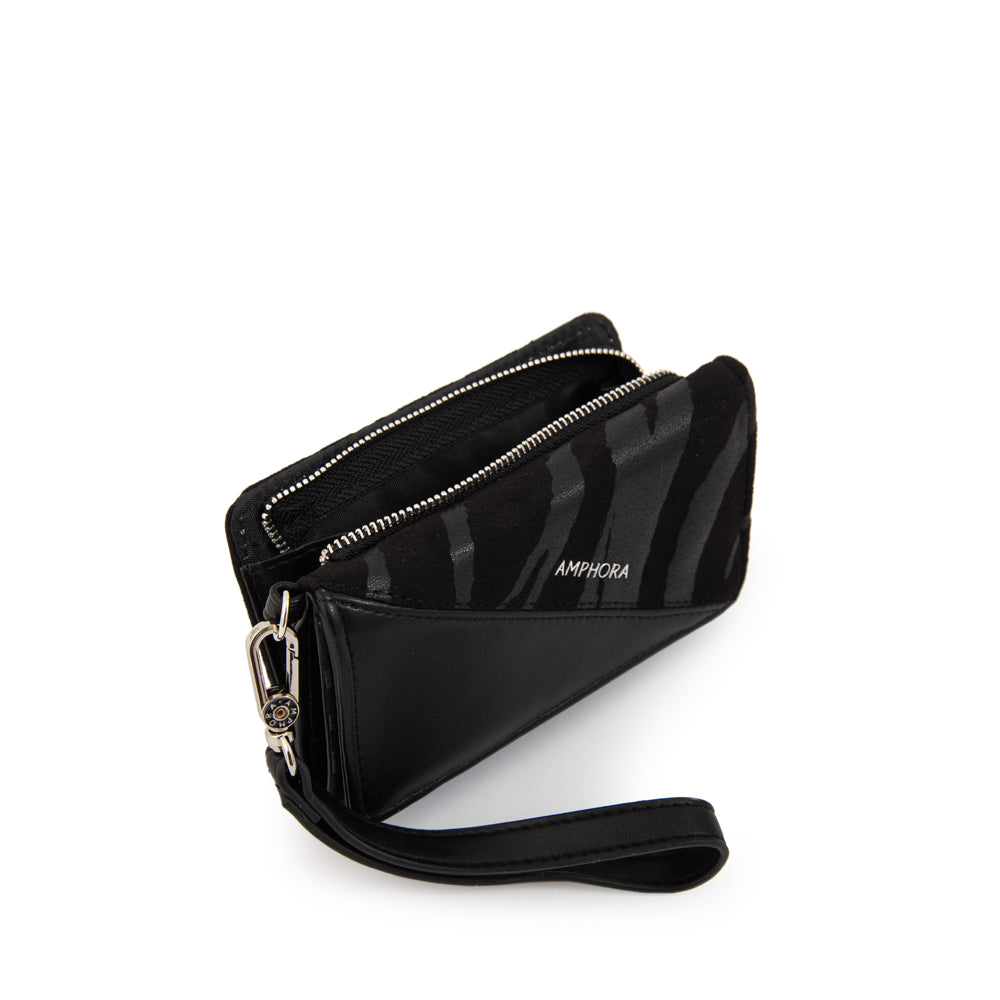Billetera print mediana negro