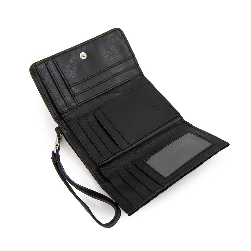 Billetera print mediana negro
