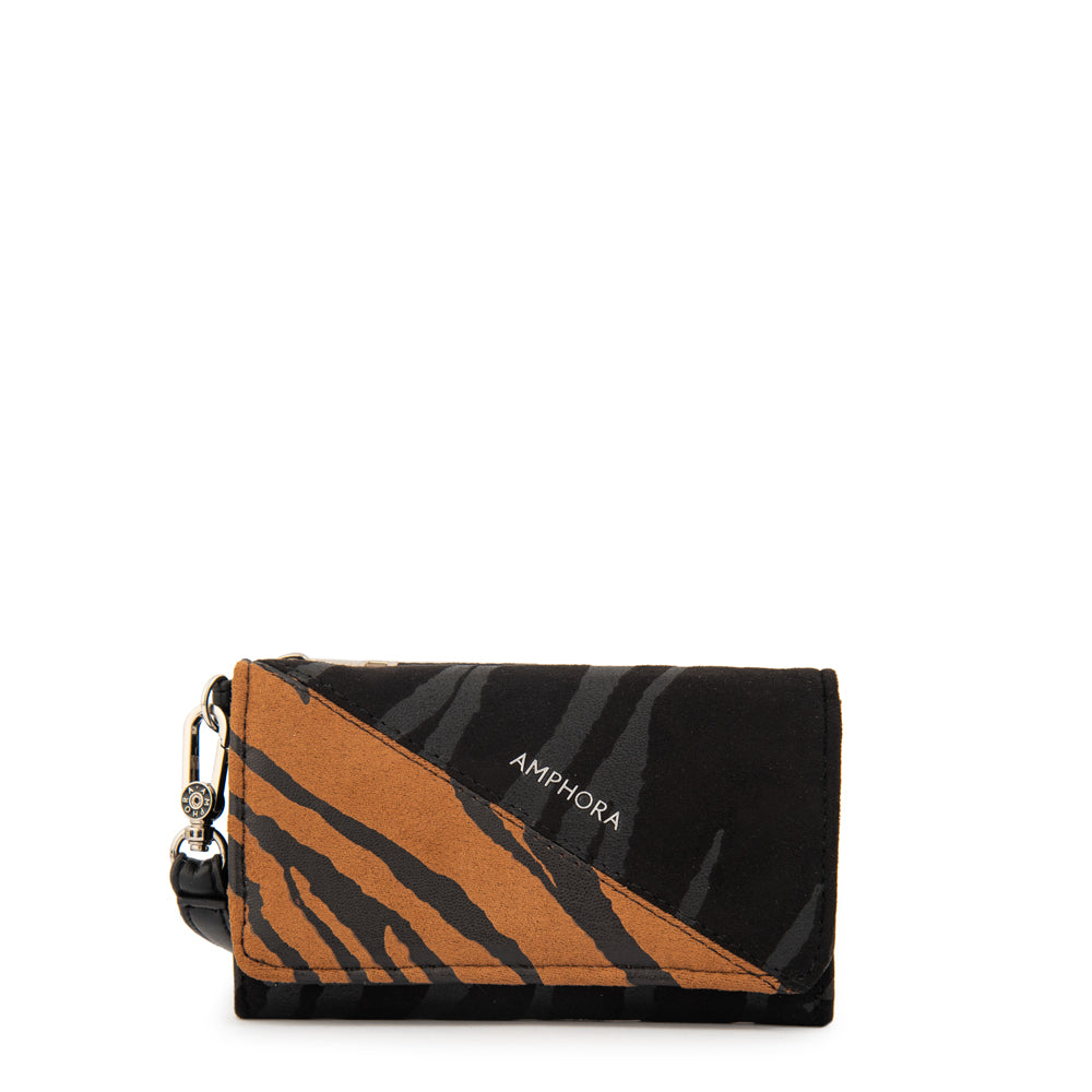 Billetera print mediana camel