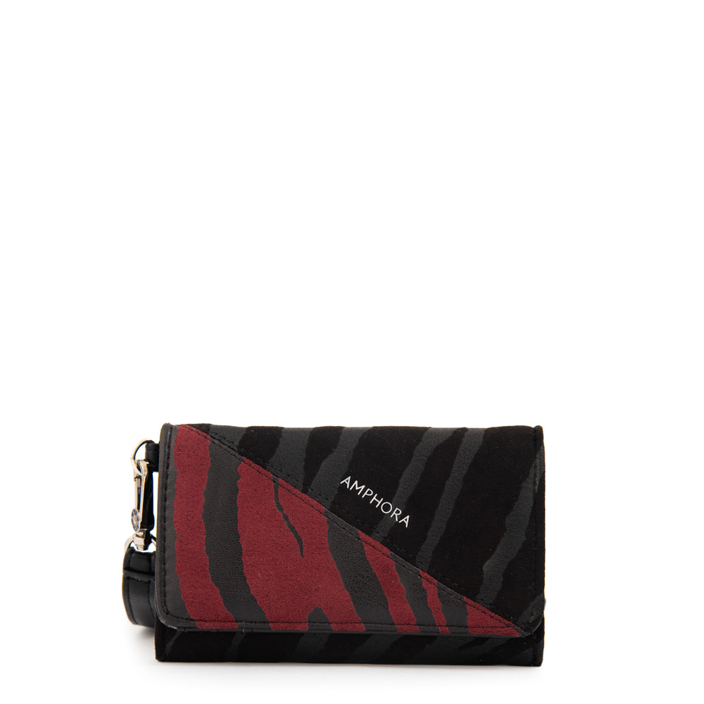 Billetera print mediana rojo oscuro