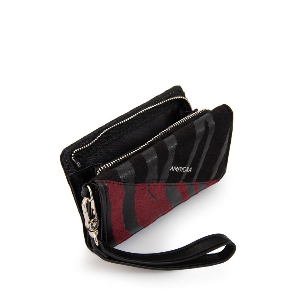 Billetera print mediana rojo oscuro