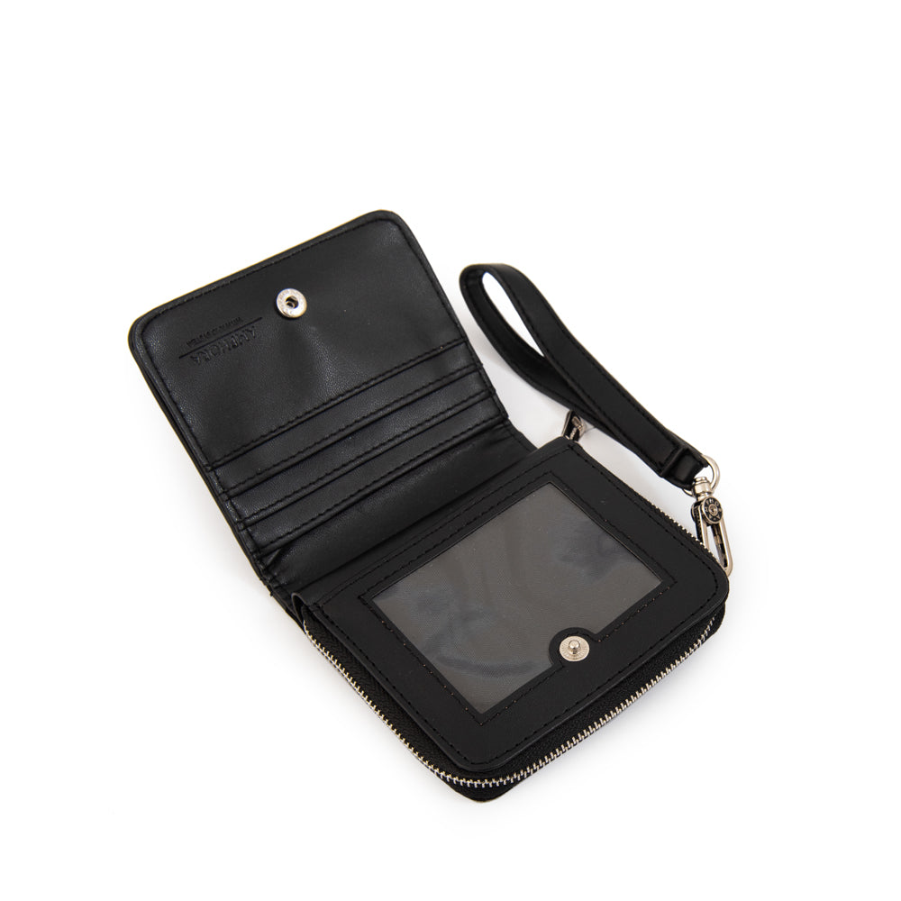 Tarjetero monedero print negro