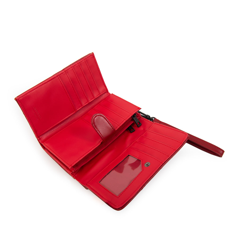 Billetera roses mediana rojo