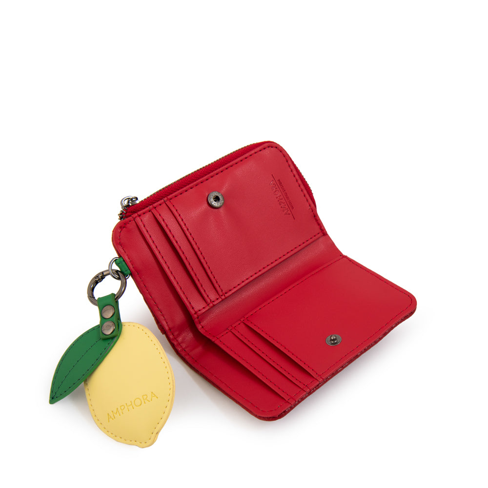 Billetera simple lima pequeña rojo